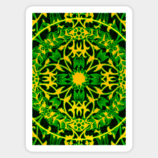 Green & Yellow Mandala Sticker